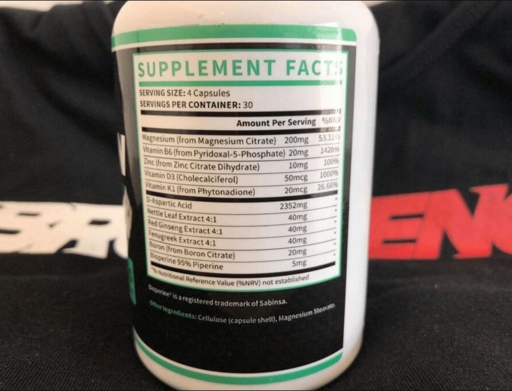 Testogen ingredients